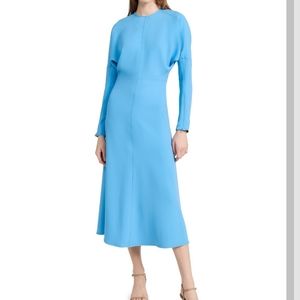 Victoria Beckham dolman-sleeve sky blue midi dress size US 2